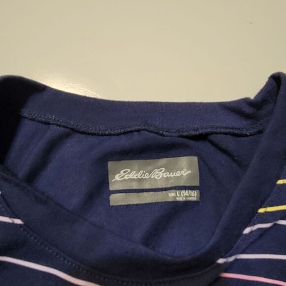 EDDIE BAUER RAINBOW 2 piece PJS PAJAMAS SET GIRLS L LARGE 14 16 - Picture 3 of 6